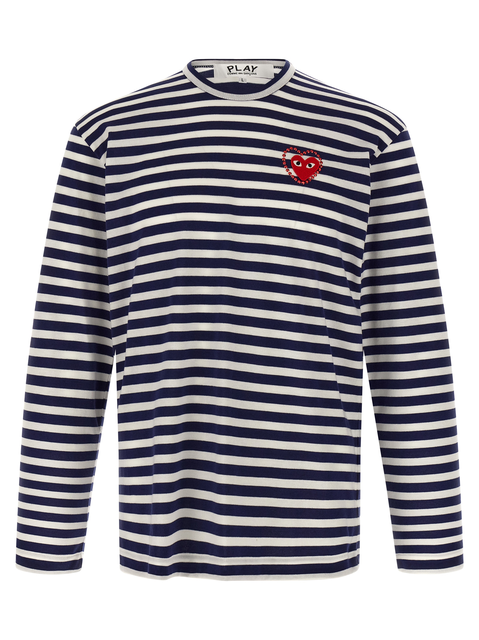 Logo patch stripes t-shirt AXT8061 (PLAY Comme Des Garçons / Tシャツ・カットソー ) | PLAY Comme Des Garçons (プレイ コムデギャルソン)