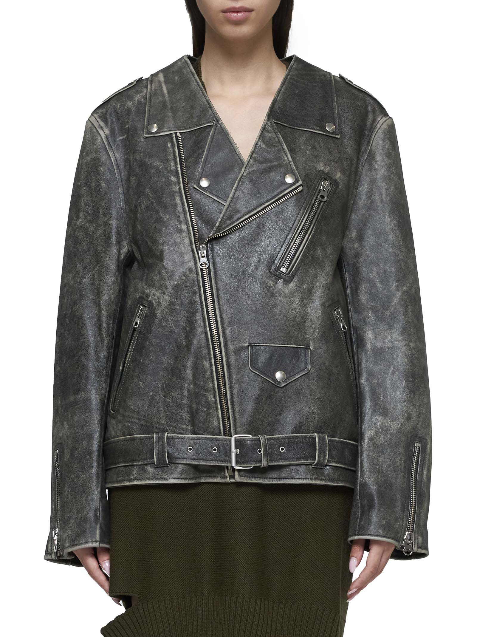 MM6 Maison Margiela Coats Brown S52AM0305M07001143 (MM6 Maison Margiela / レザー&ファージャケット・コート ) | MM6 Maison Margiela (エムエムシックス)(2)