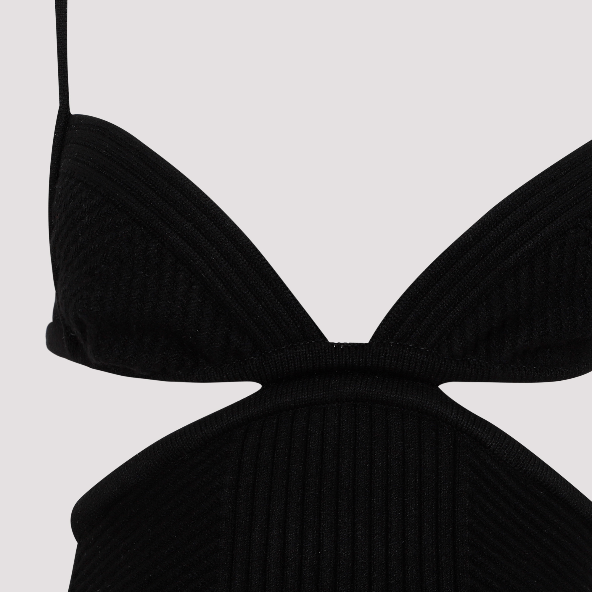 Black viscose blend mini dress OWHI080S23KNI0011000 (Off-White / ワンピース・ドレス・オールインワン ) | Off-White (オフホワイト)(3)