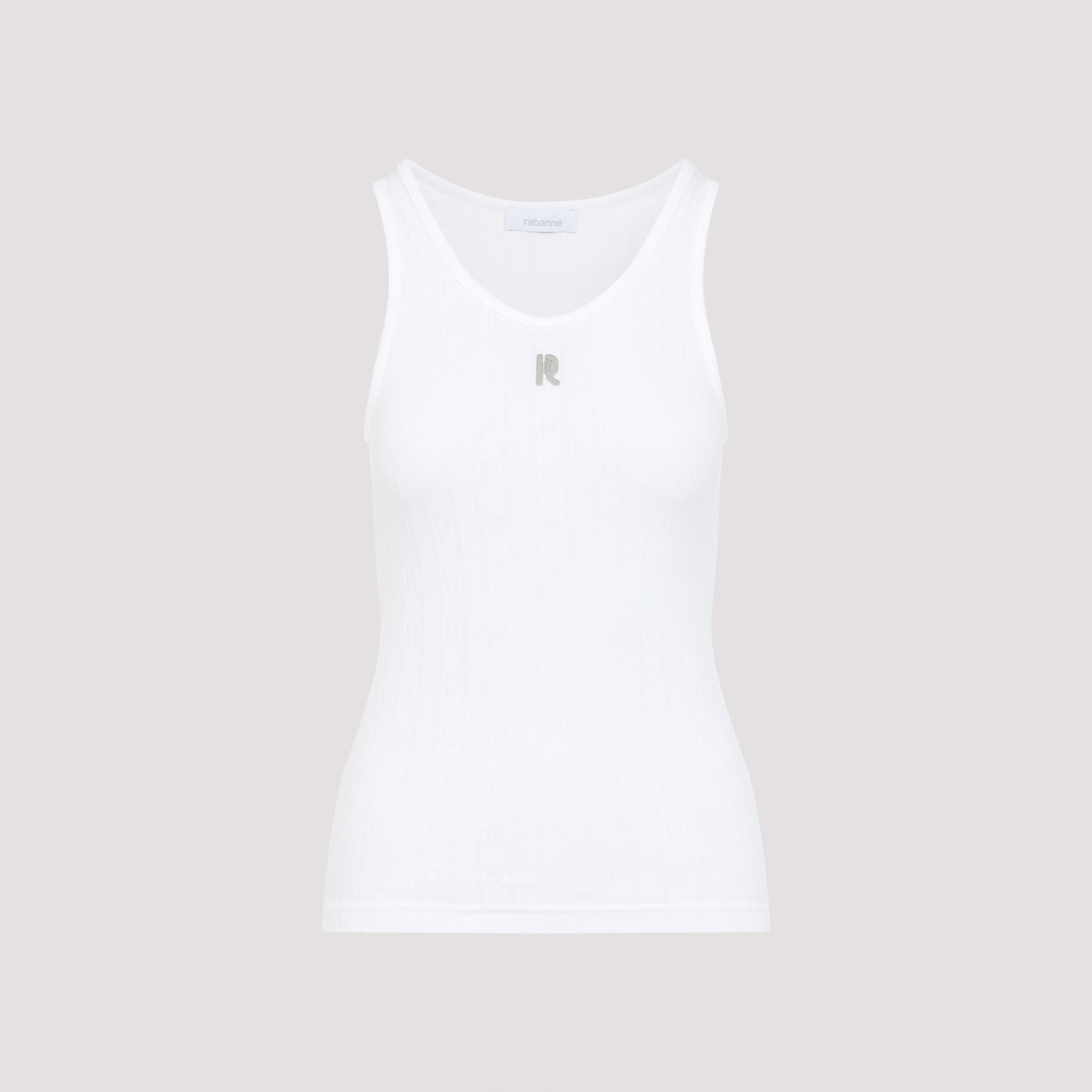 White cotton tank top 25PJTE168CO0557P100 (Rabanne / タンクトップ・キャミソール ) | Rabanne (ラバンヌ)(1)