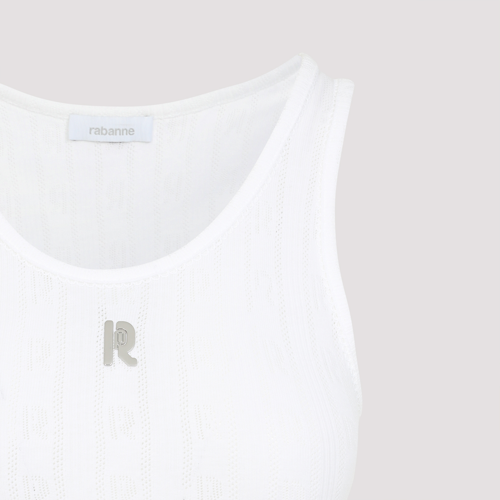 White cotton tank top 25PJTE168CO0557P100 (Rabanne / タンクトップ・キャミソール ) | Rabanne (ラバンヌ)(3)
