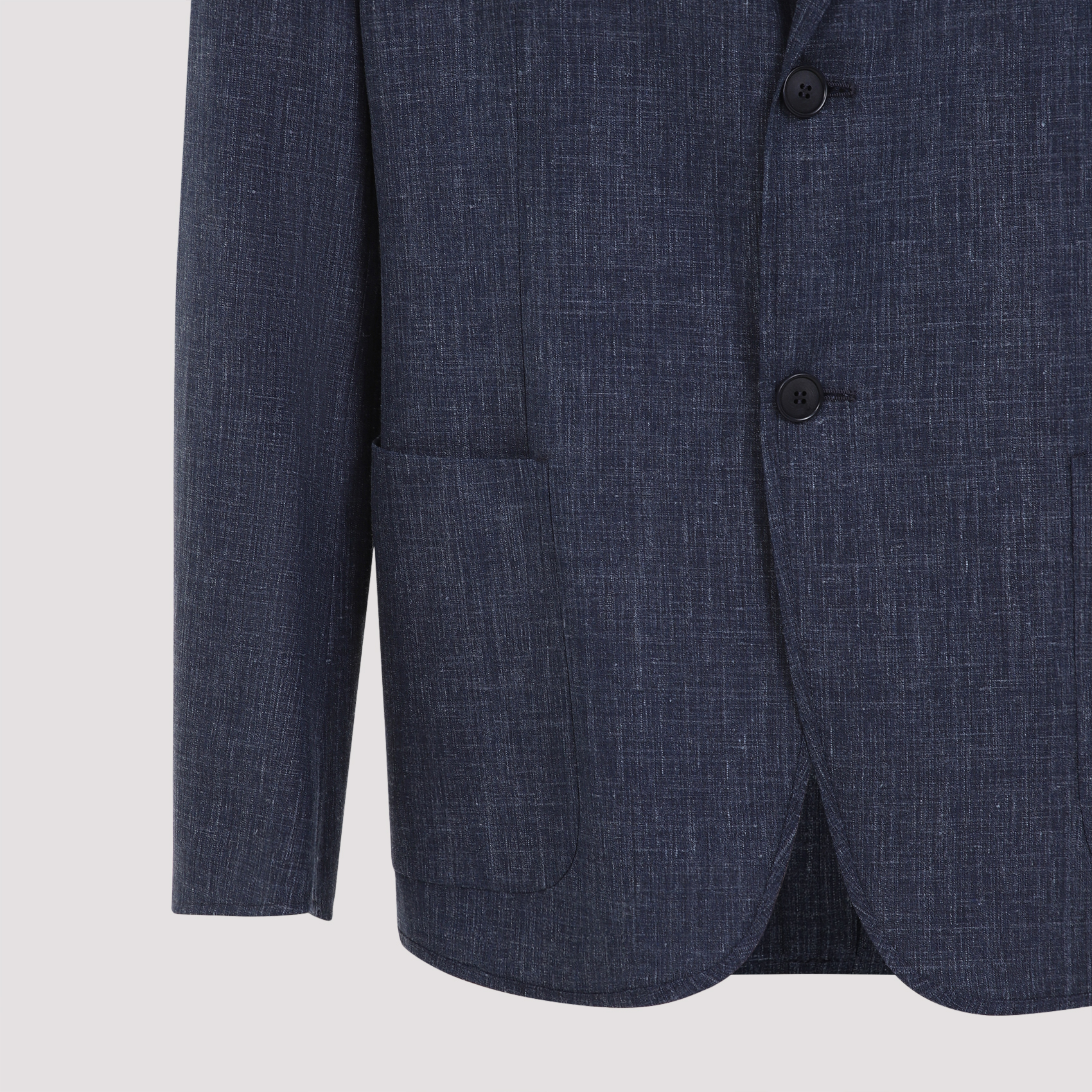 Melange dark blue wool blend blazer GM000010TE13965MB073 (GIORGIO ARMANI / ブレザー・ジャケット ) | GIORGIO ARMANI (ジョルジオ アルマーニ)(3)