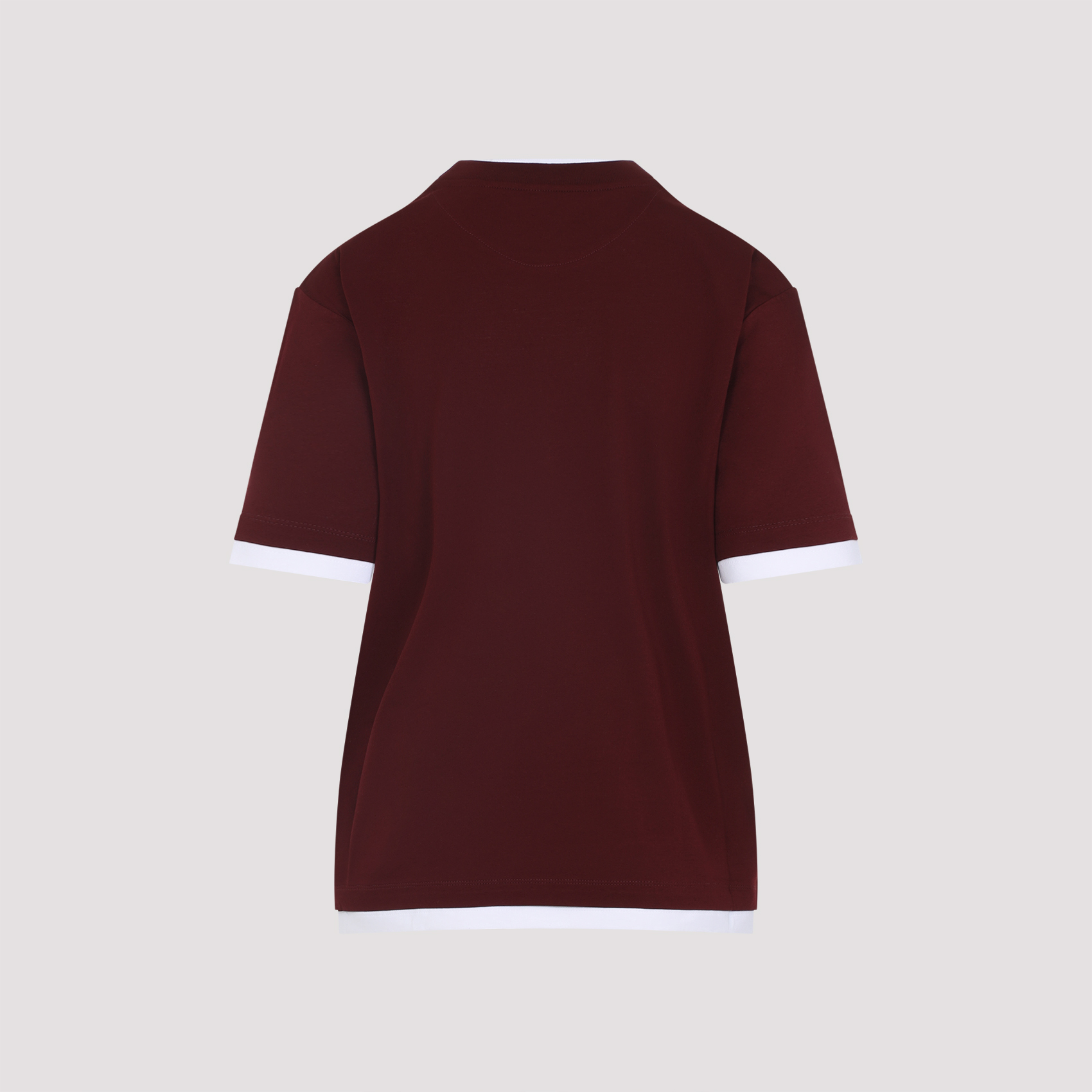 Burgundy cotton t-shirt 3547BSAAO15ZGF0399 (Prada / Tシャツ・カットソー ) | Prada (プラダ)(2)