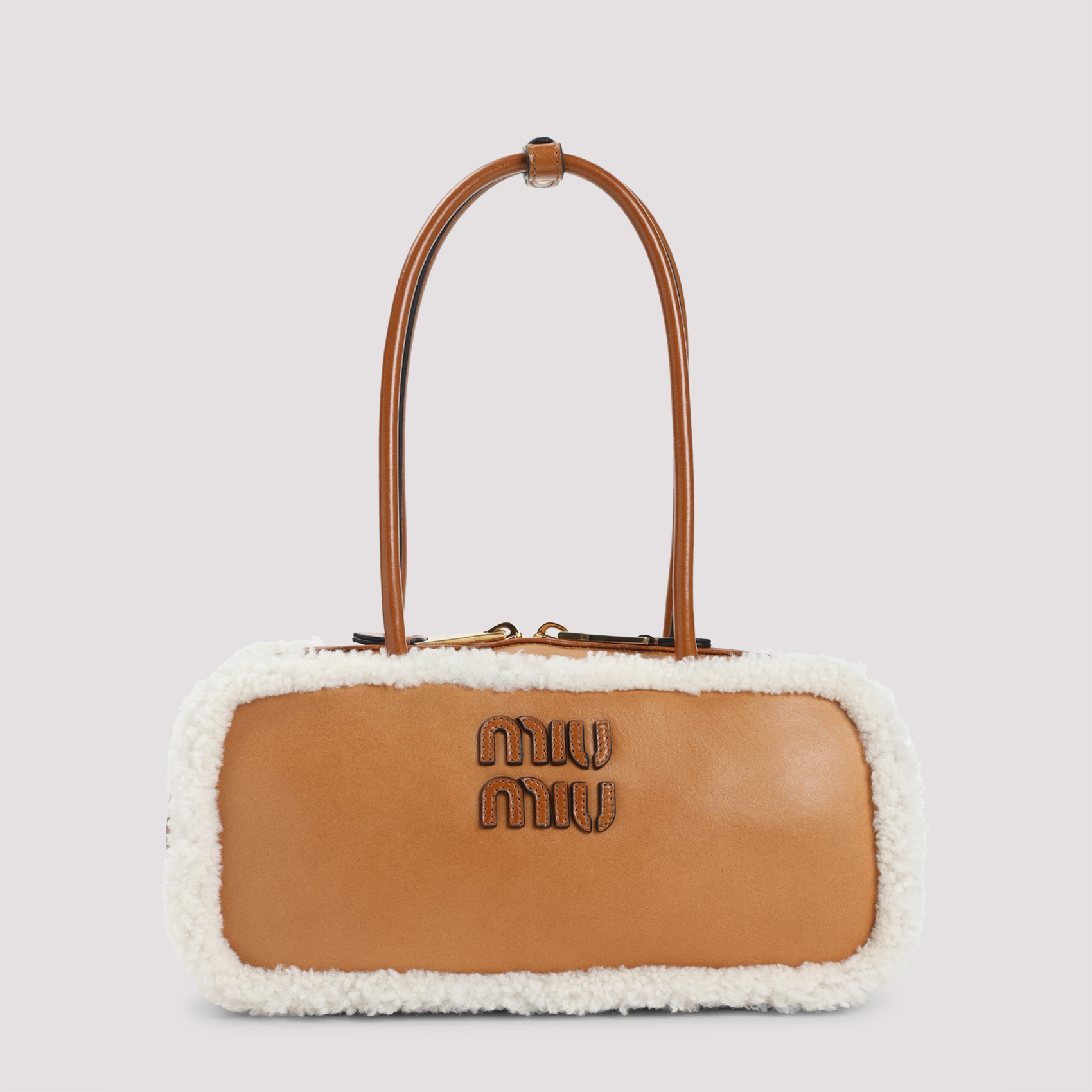 Camel leather Arcadie handbag 5BB148VOOS2CTTF036S (MIU MIU / ハンドバッグ・ショルダーバッグ ) | MIU MIU (ミュウミュウ)(4)