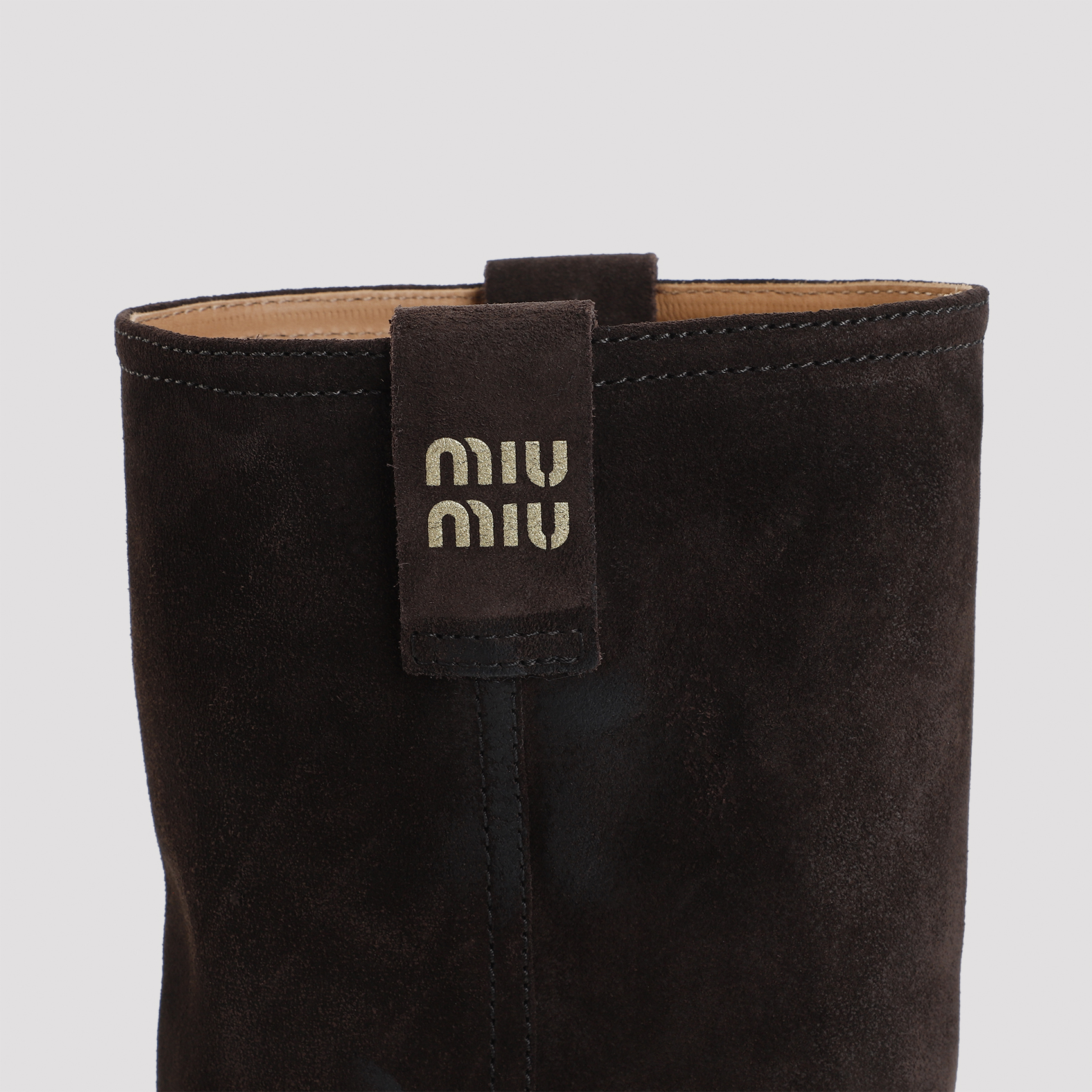 Brown suede boots 5U270EF0550B2F0003 (MIU MIU / ブーツ ) | MIU MIU (ミュウミュウ)(4)