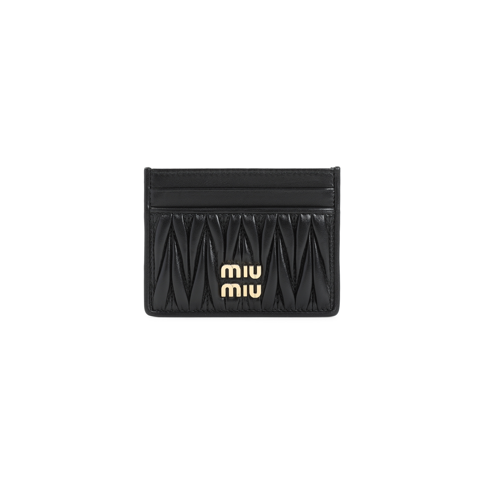 Black leather card holder 5MC076AFPPF0002 (MIU MIU / 財布・カードケース ) | MIU MIU (ミュウミュウ)