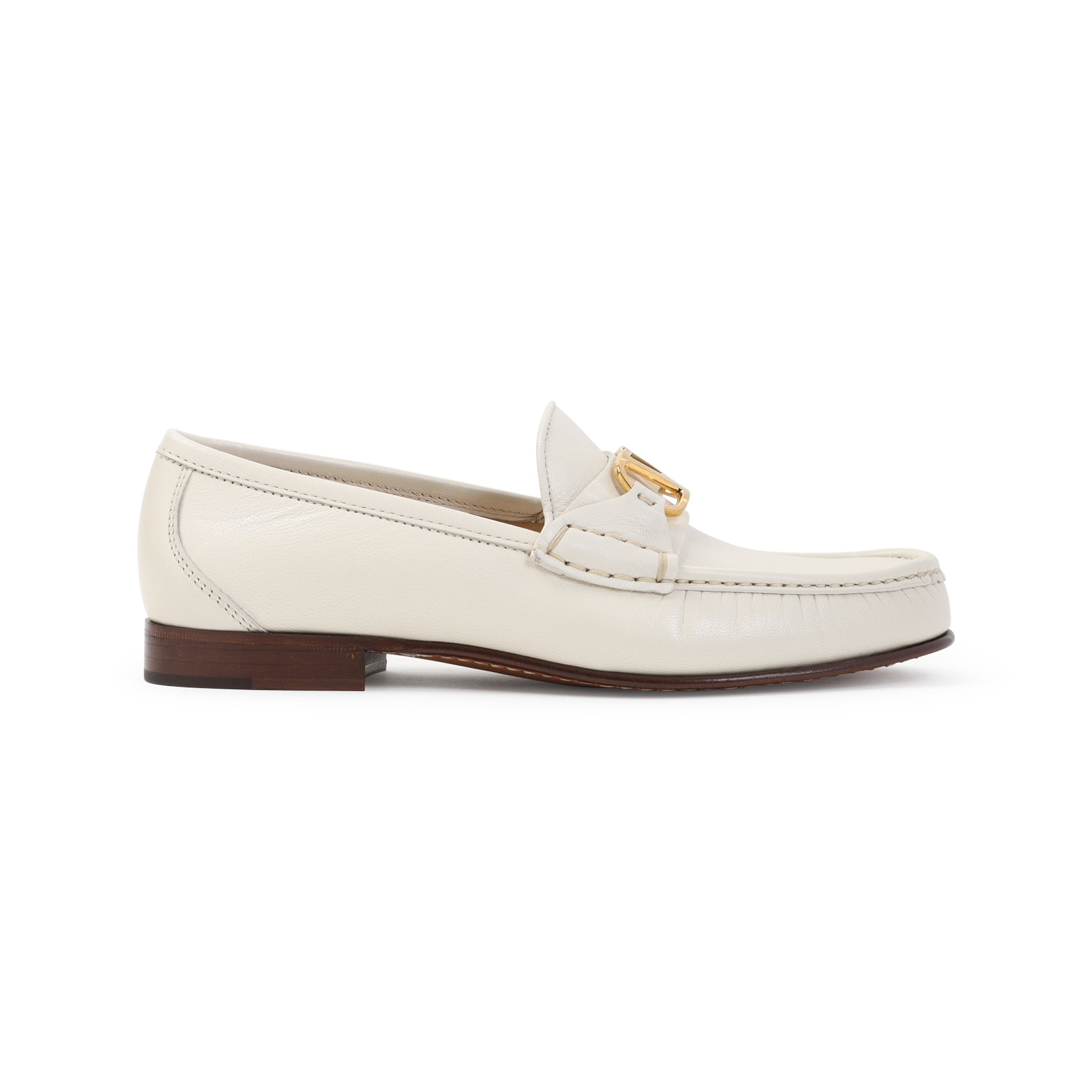 Ivory leather VLogo loafers 6W2S0LM0QCQ098 (Valentino Garavani / ローファー ) | Valentino Garavani (ヴァレンティノ)