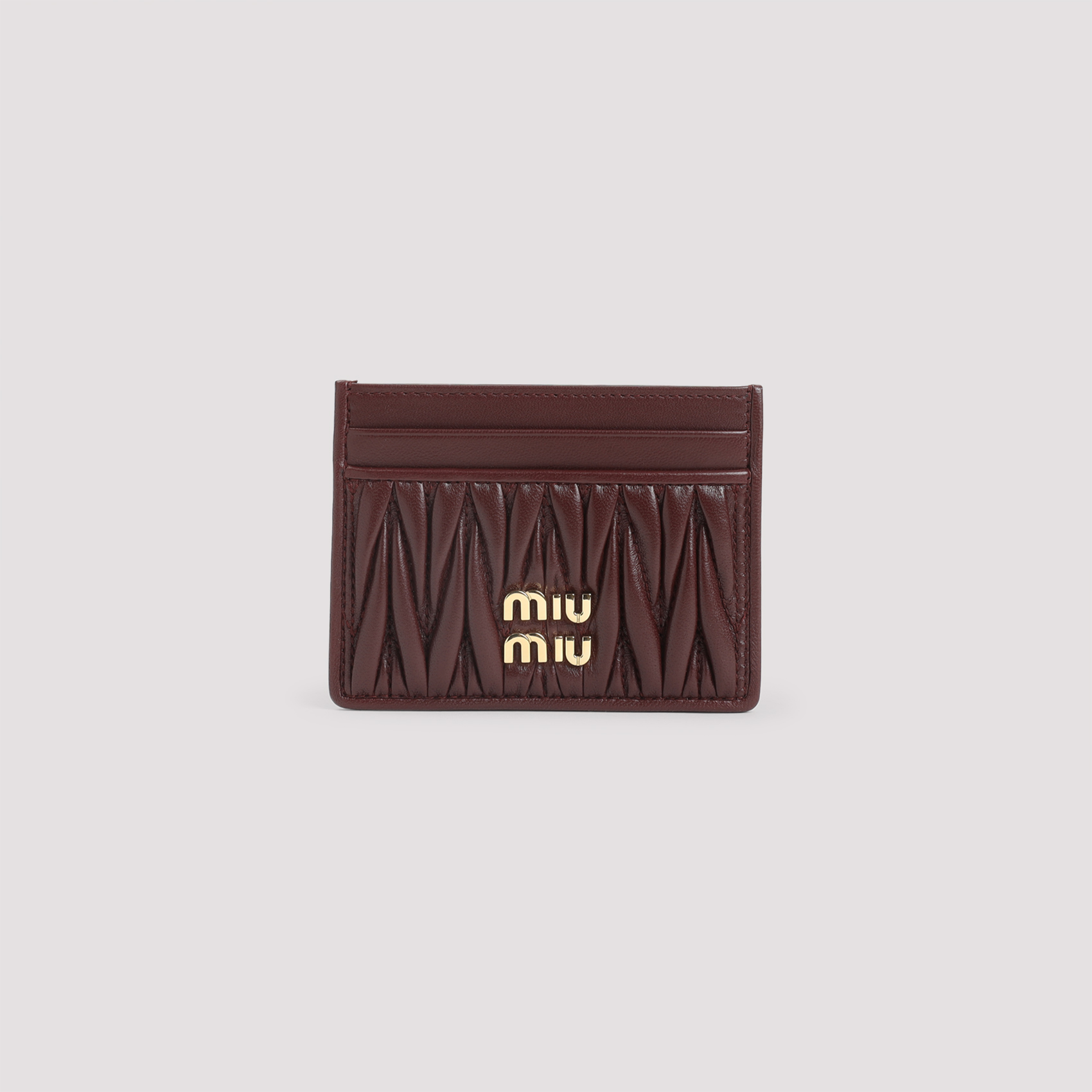 Burgundy leather card holder 5MC076AFPPF0007 (MIU MIU / 財布・カードケース ) | MIU MIU (ミュウミュウ)(1)