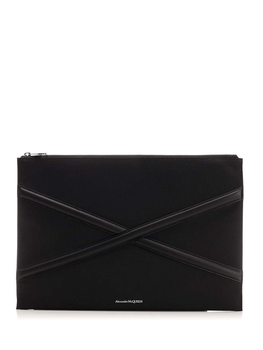 Black clutch bag with zip 7263151AALD1000 (Alexander McQUEEN / 財布・カードケース ) | Alexander McQUEEN (アレキサンダー・マックイーン)