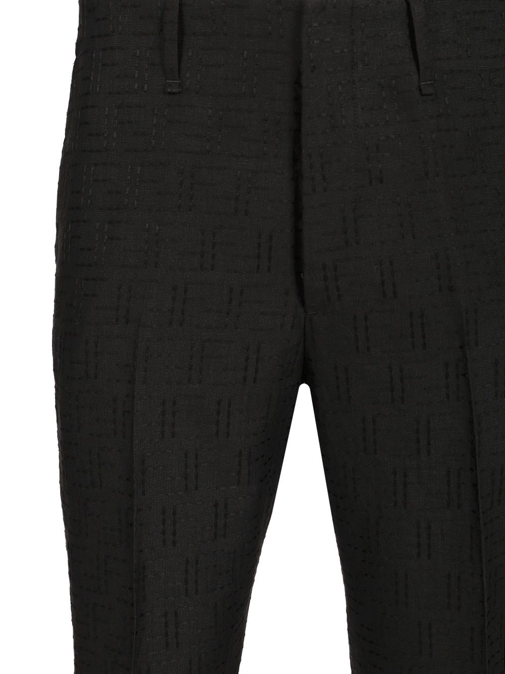 Black Linen FF Jacquard Trousers FB1029F0QA1 (FENDI / パンツ ) | FENDI (フェンディ)(2)