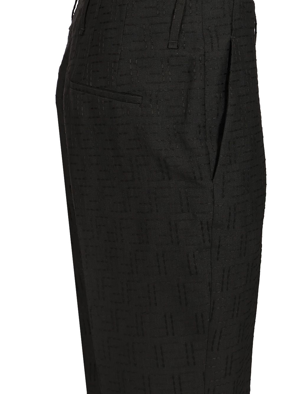 Black Linen FF Jacquard Trousers FB1029F0QA1 (FENDI / パンツ ) | FENDI (フェンディ)(3)