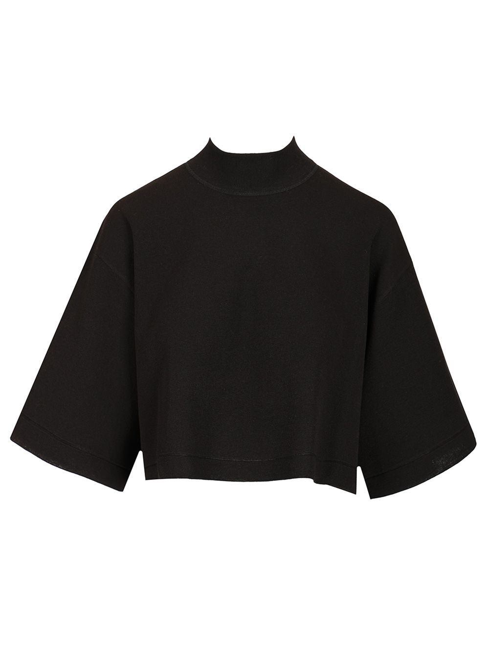 Cotton knit cropped T-shirt AA9H1232K083B995 (ALAIA / Tシャツ・カットソー ) | ALAIA (アライア)