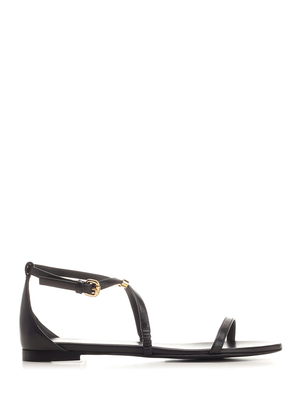 Flat sandal with gold hardware 787159WIEX91088 (Alexander McQUEEN / サンダル ) | Alexander McQUEEN (アレキサンダー・マックイーン)