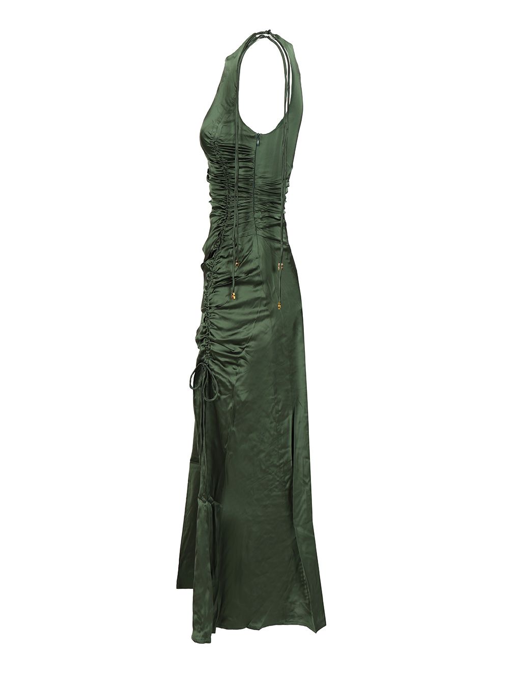 Satin ruffled dress W0739774 (GANNI / ワンピース・ドレス・オールインワン ) | GANNI (ガニー)(2)