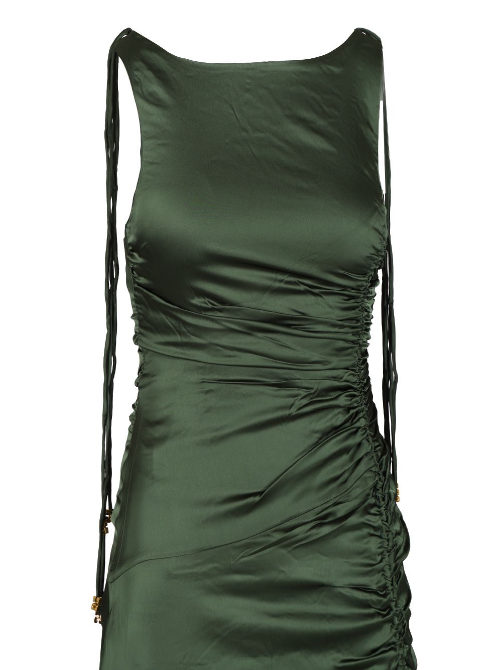 Satin ruffled dress W0739774 (GANNI / ワンピース・ドレス・オールインワン ) | GANNI (ガニー)(3)