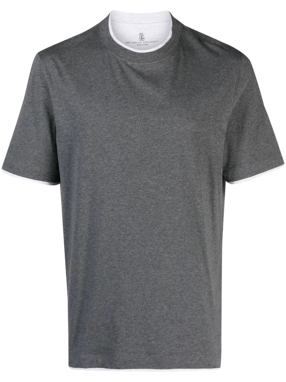 COTTON JERSEY CREW NECK T-SHIRT WITH FAUX-LAYERING M0B137427CE610 (Brunello Cucinelli / Tシャツ・カットソー ) | Brunello Cucinelli (ブルネロ・クチネリ)