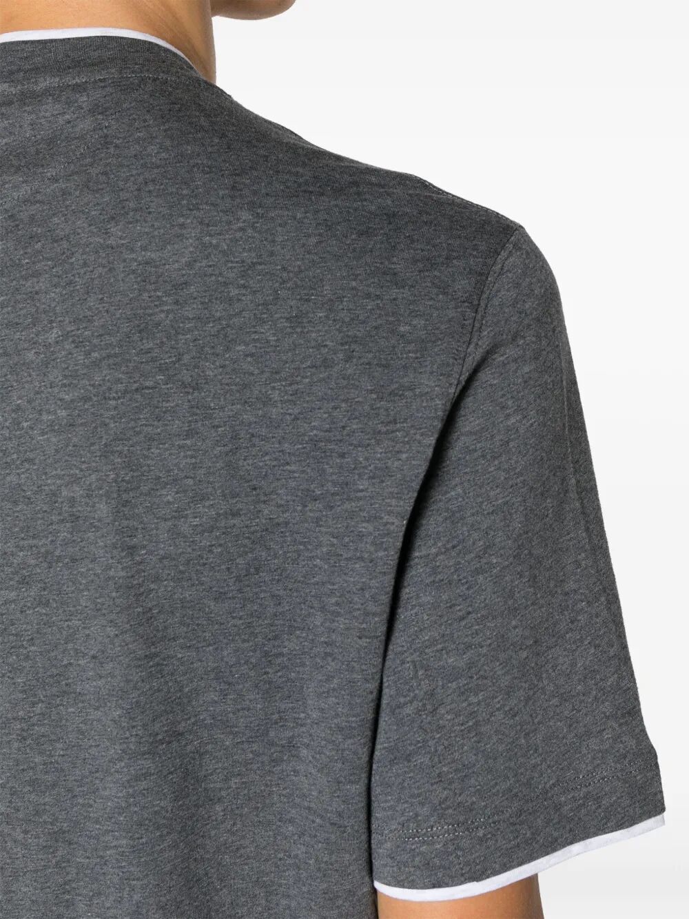 COTTON JERSEY CREW NECK T-SHIRT WITH FAUX-LAYERING M0B137427CE610 (Brunello Cucinelli / Tシャツ・カットソー ) | Brunello Cucinelli (ブルネロ・クチネリ)(3)