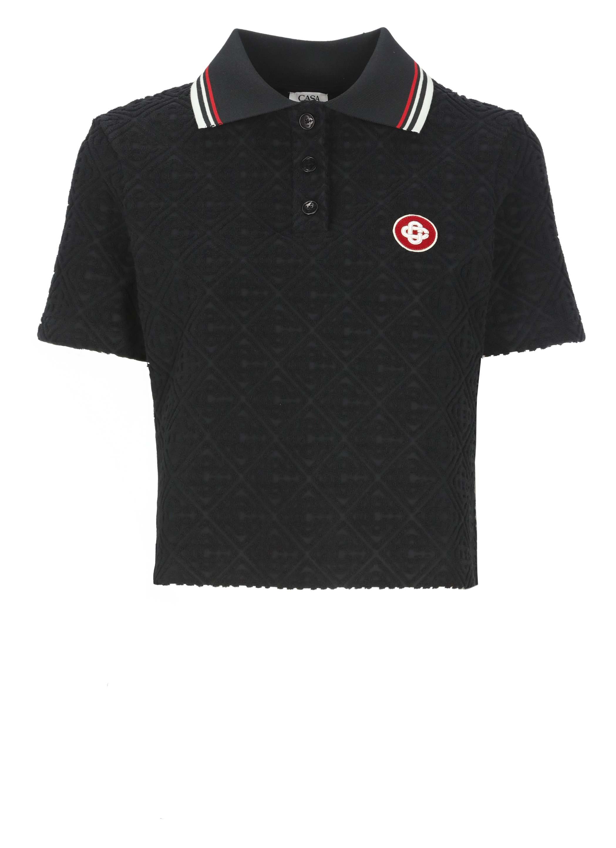 Casablanca T-shirts and Polos Black WPF25JTP37701MONOGRAMTOWELLING (Casablanca / ポロシャツ ) | Casablanca (カサブランカ)