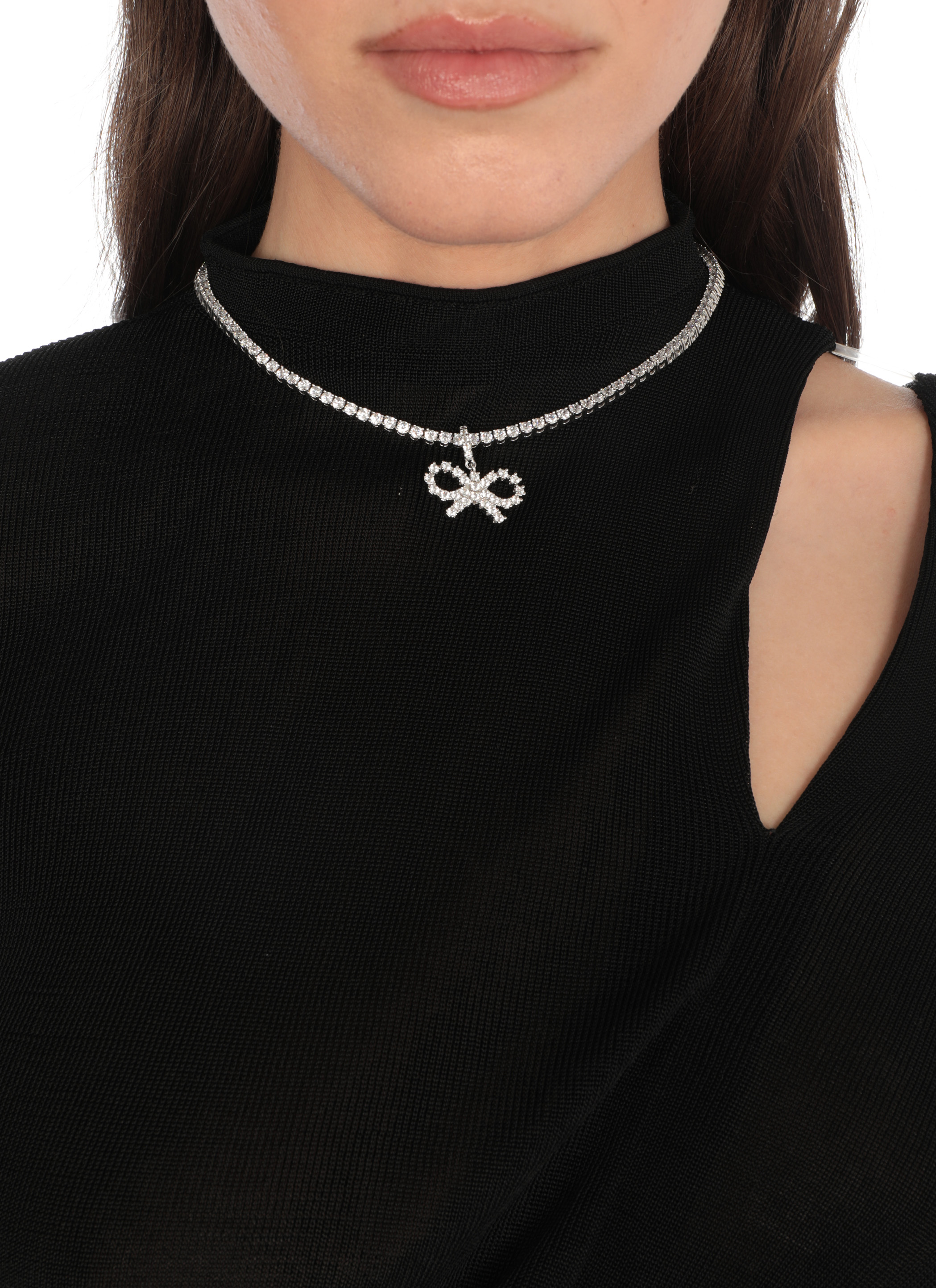 SELF PORTRAIT Bijoux Silver PF25621NSLBOWTENNISSILVER (self-portrait / ネックレス ) | self-portrait (セルフ・ポートレイト)(1)