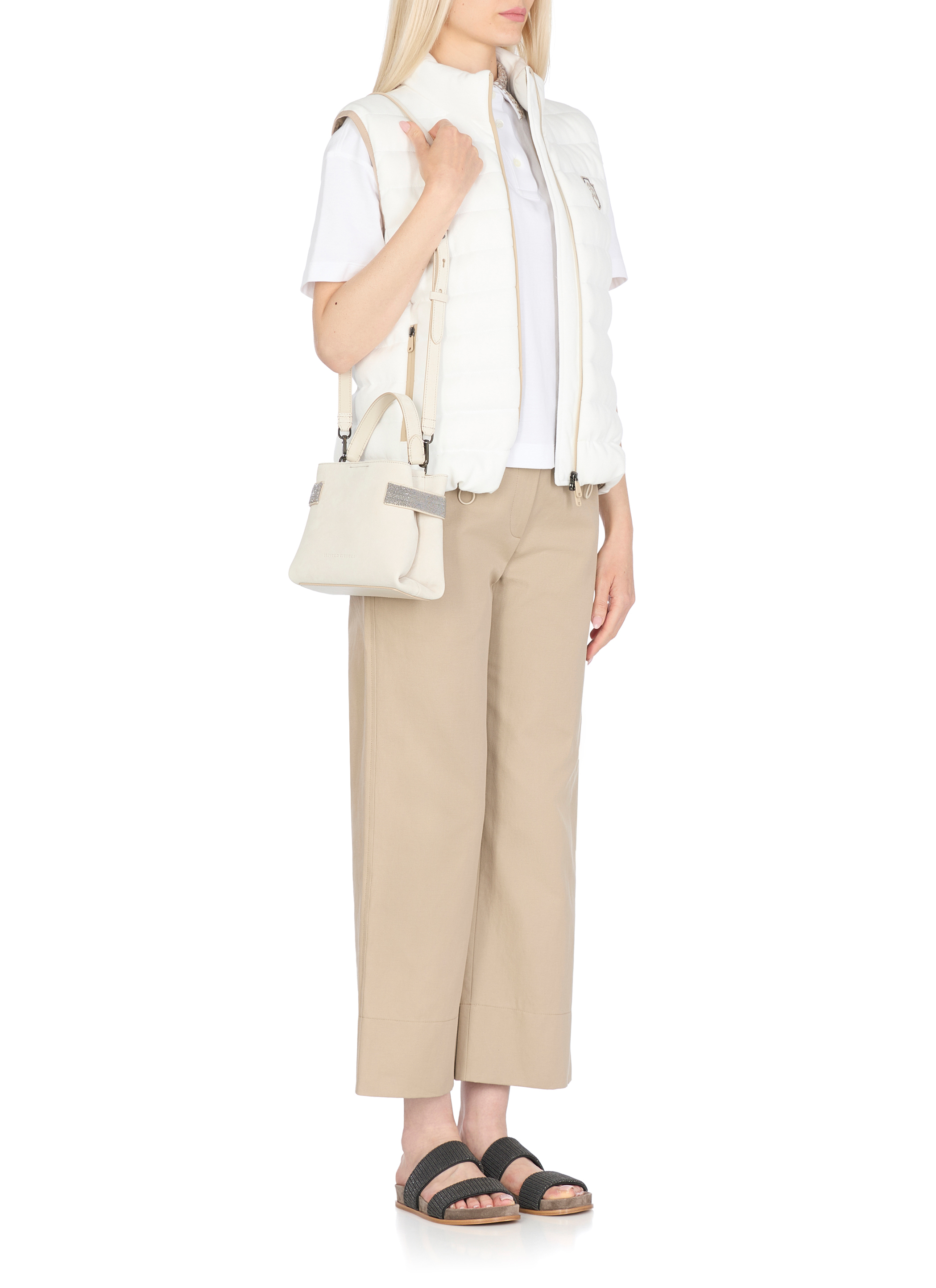 Brunello Cucinelli Bags.. Ivory MBDLD2499C8905 (Brunello Cucinelli / ハンドバッグ・ショルダーバッグ ) | Brunello Cucinelli (ブルネロ・クチネリ)(6)