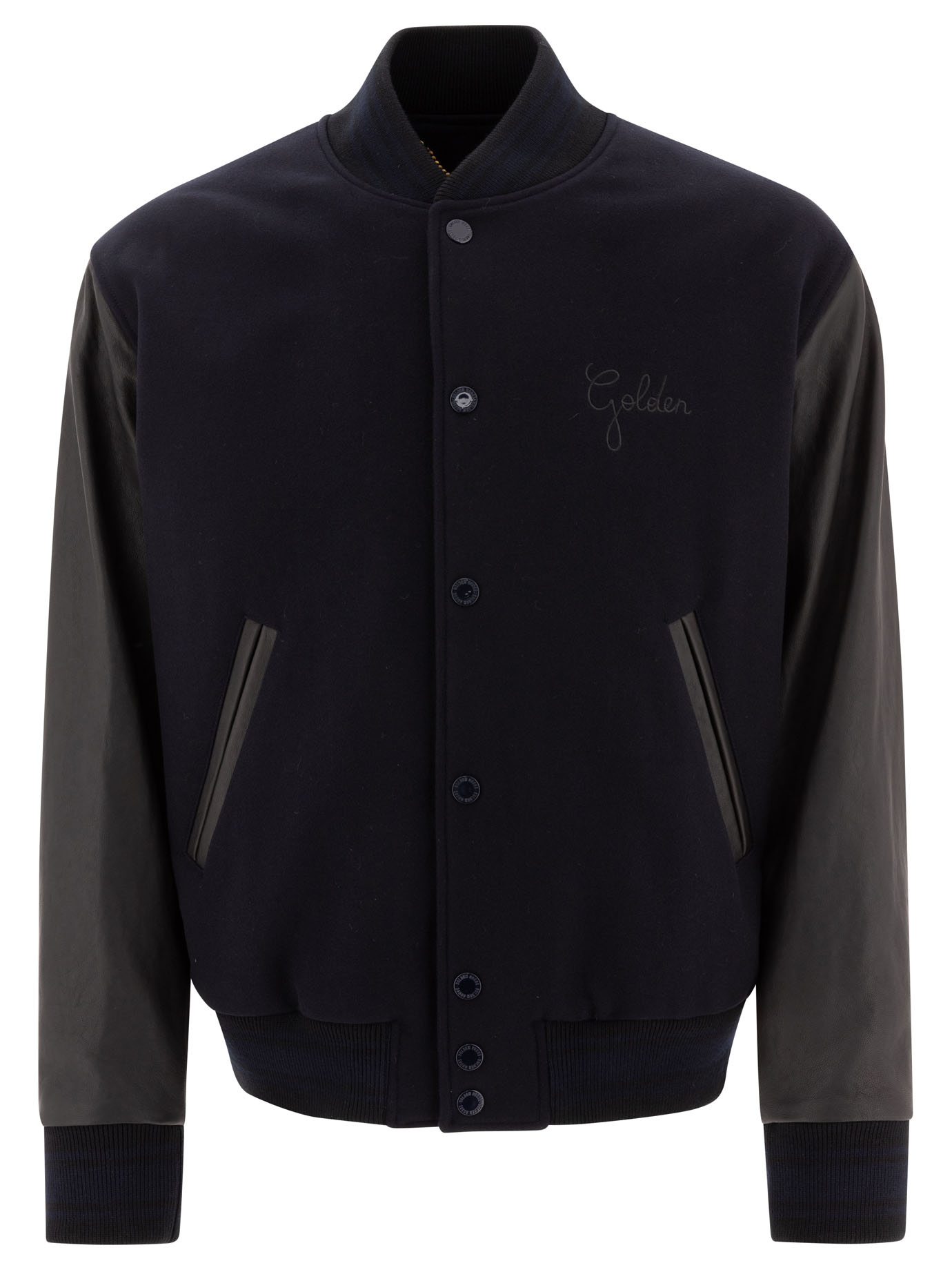 Wool and leather bomber jacket GMP00834P00061750654 (Golden Goose / レザー&ファージャケット・コート ) | Golden Goose (ゴールデングース)