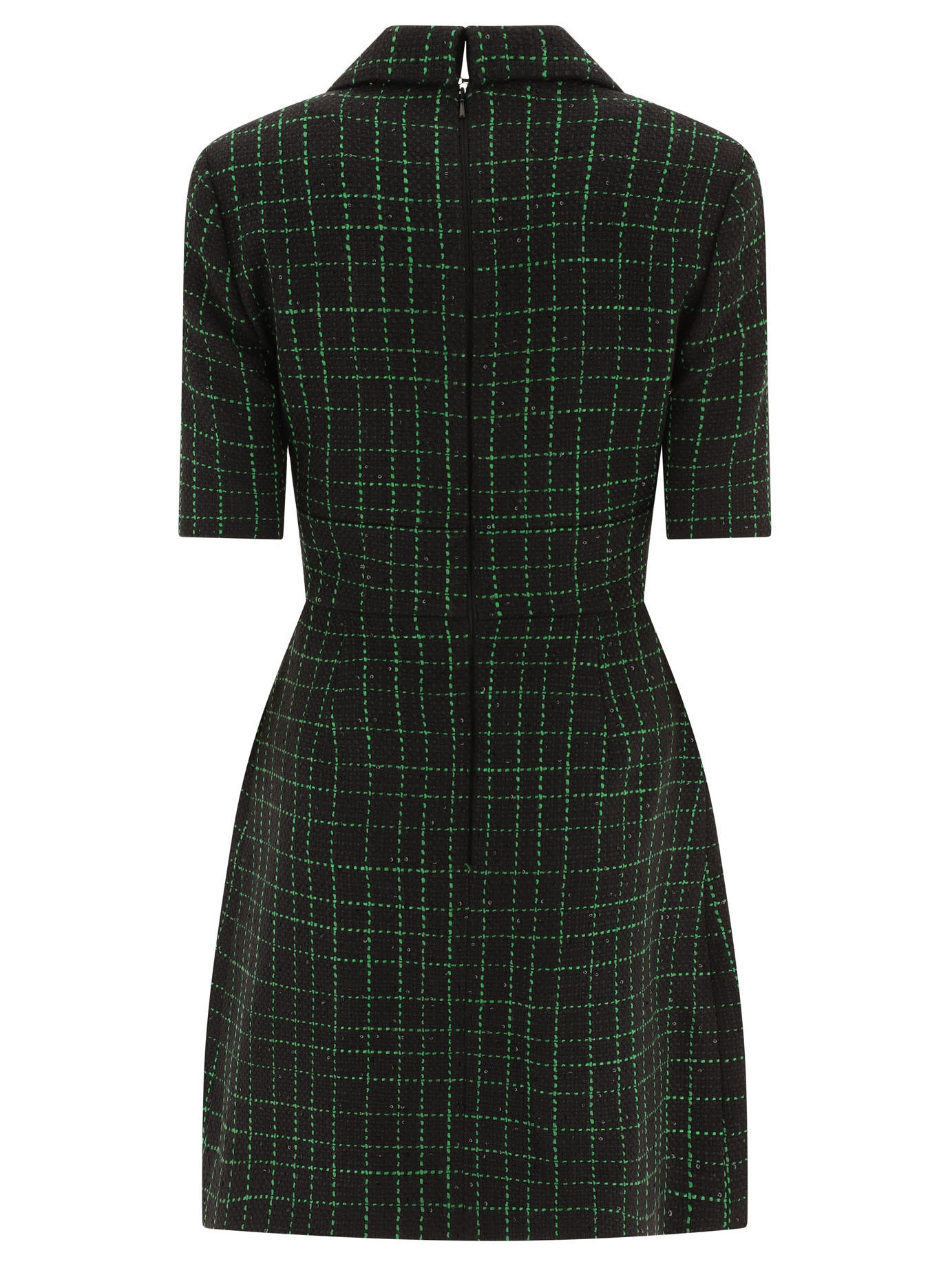 "Matrix" sequin tweed dress D0308NP24TW004BLACKMARISAGREEN (ELIE SAAB / ワンピース・ドレス・オールインワン ) | ELIE SAAB (エリー サーブ)(1)