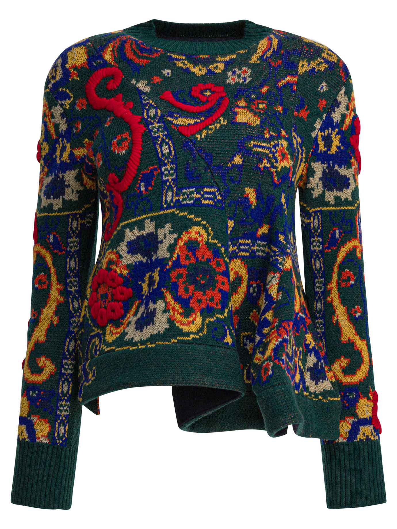 Floral jacquard knit sweater 2507984551 (sacai / ニット・セーター・カーディガン ) | sacai (サカイ)