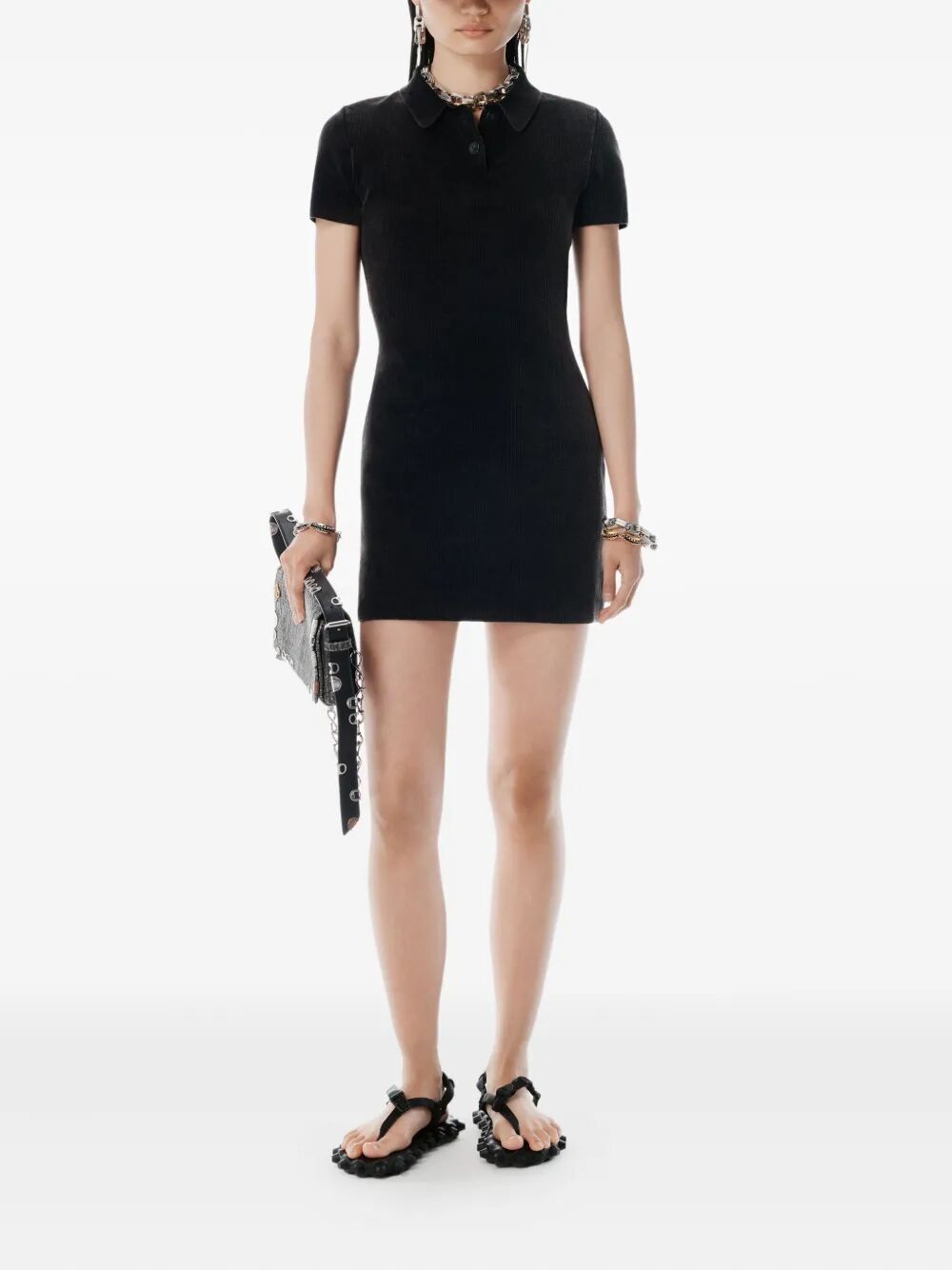 COTTON-BLEND CHENILLE MINIDRESS 1KC3256066011 (alexanderwang / ワンピース・ドレス・オールインワン ) | alexanderwang (アレキサンダーワン)(3)