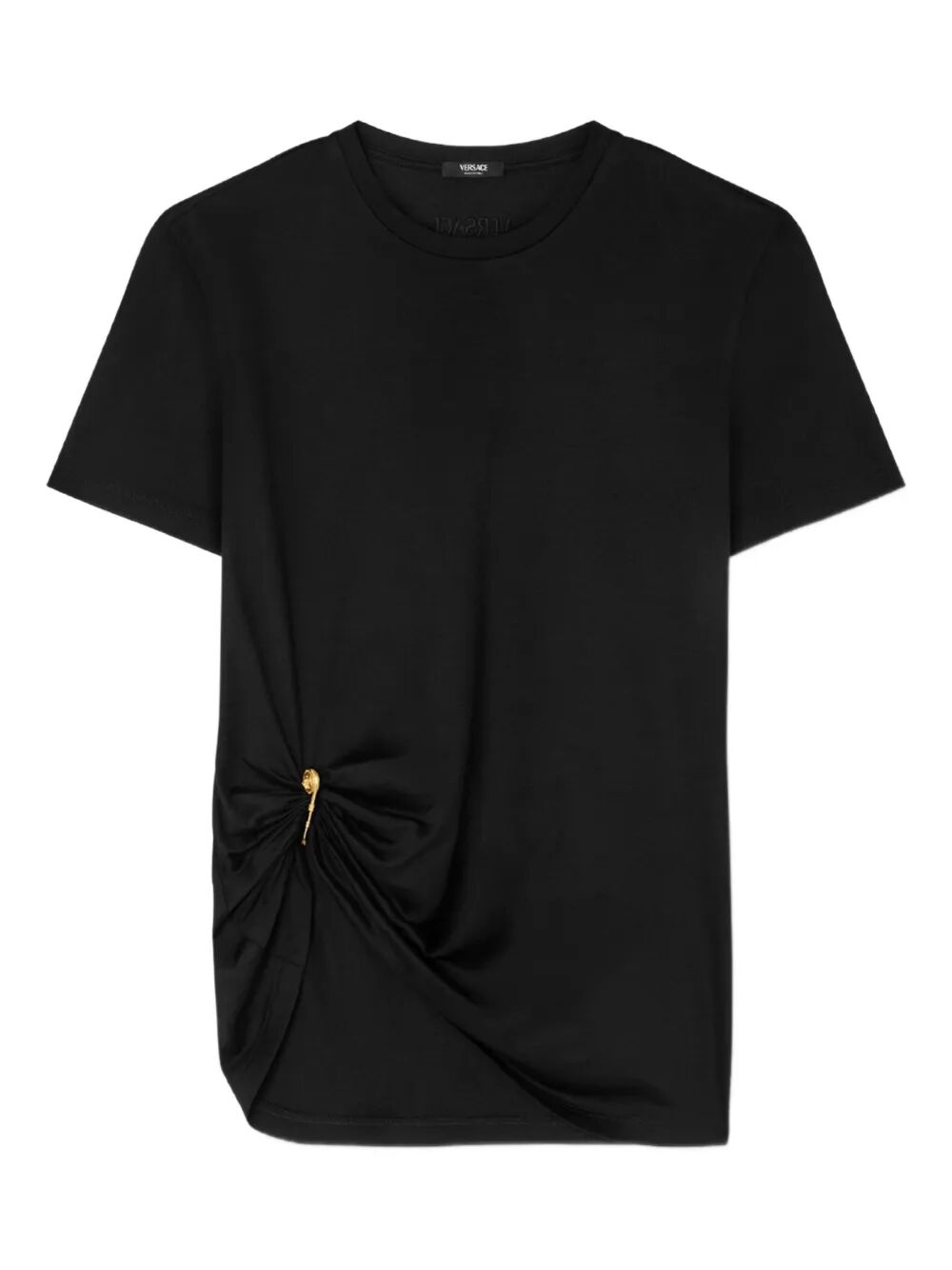 SAFETY PIN DRAPED T-SHIRT 10204611A148181B000 (VERSACE / Tシャツ・カットソー ) | VERSACE (ヴェルサーチェ)