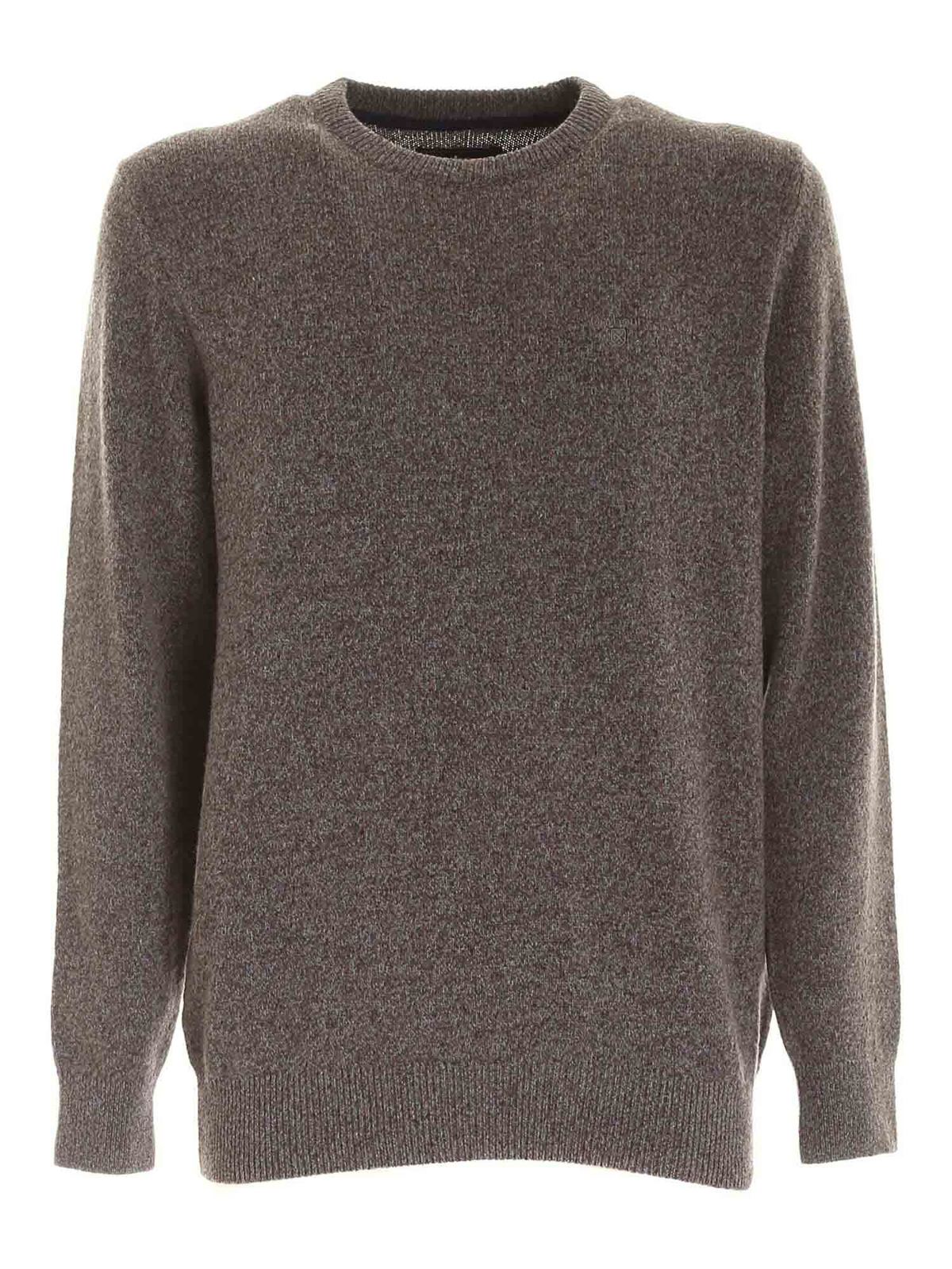 Tisbury speckle pullover in brown MKN0844GY78 (Barbour / ニット・セーター・カーディガン ) | Barbour (バブアー)