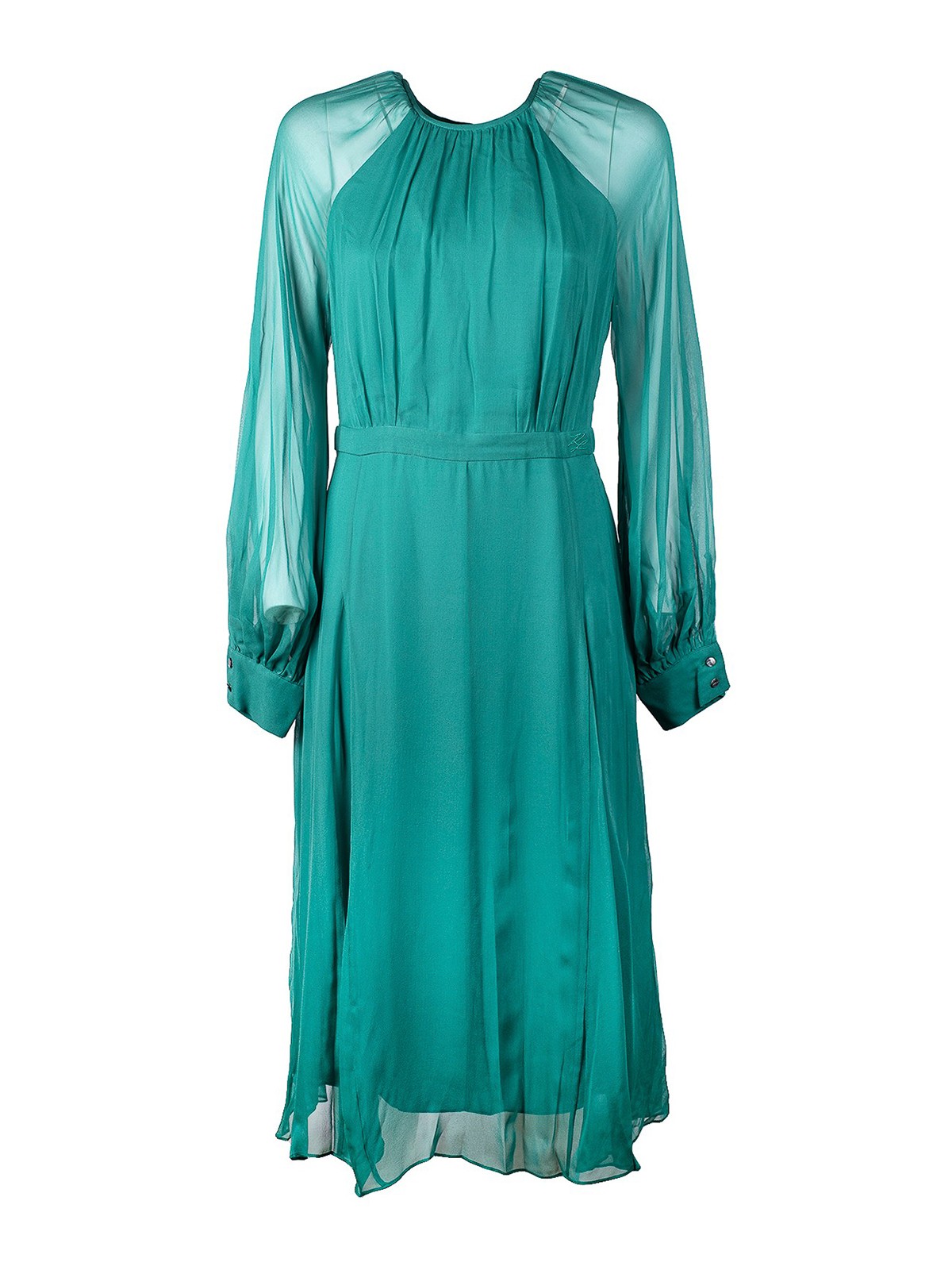 Silk midi dress 225W1301655 (KARL LAGERFELD / ワンピース・ドレス・オールインワン ) | KARL LAGERFELD (カール・ラガーフェルド)