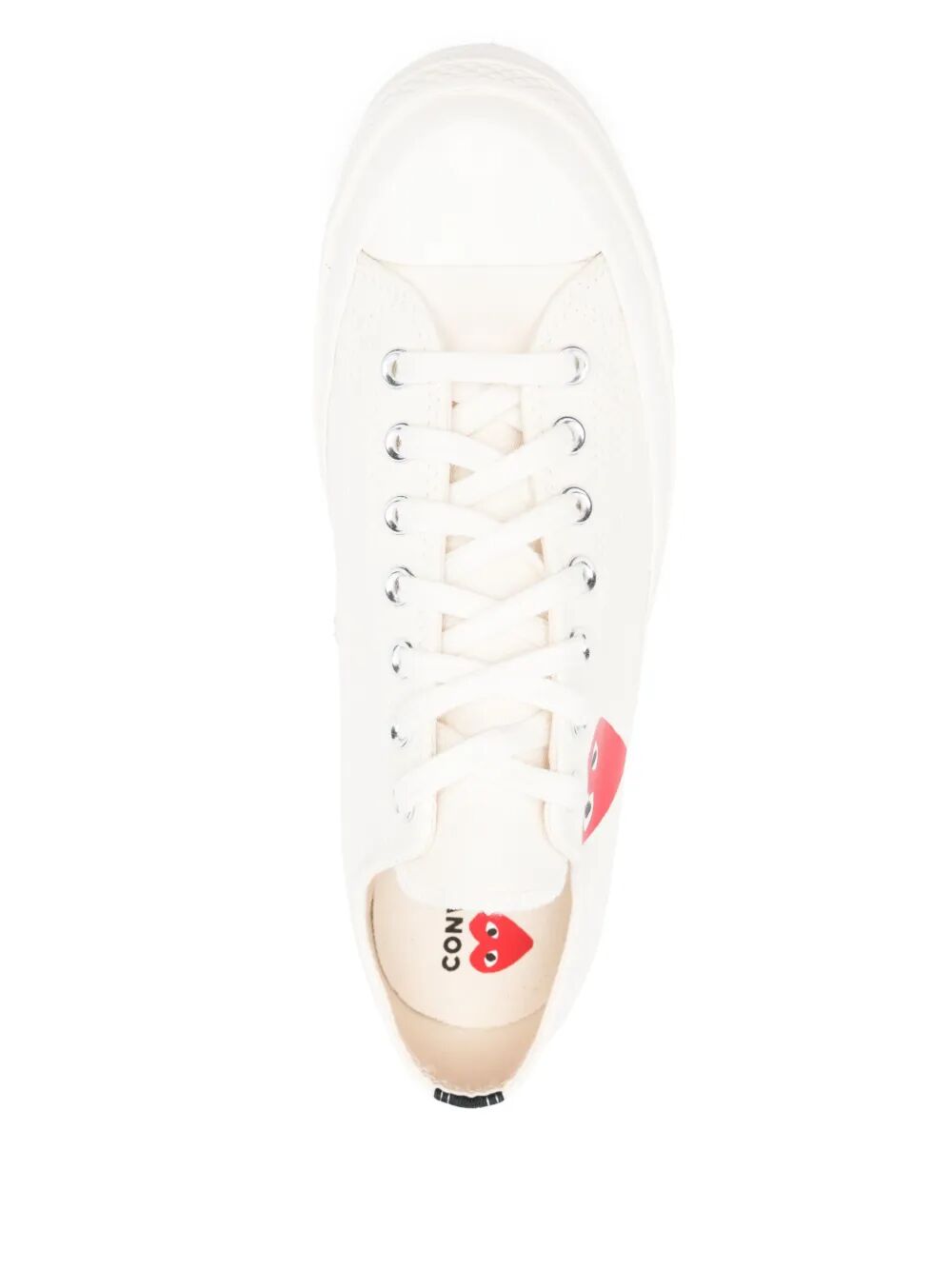 CHUCK TAILOR RED HEART LOW TOP SNEAKERS P1K128WHITE (PLAY Comme Des Garçons / スニーカー ) | PLAY Comme Des Garçons (プレイ コムデギャルソン)(3)