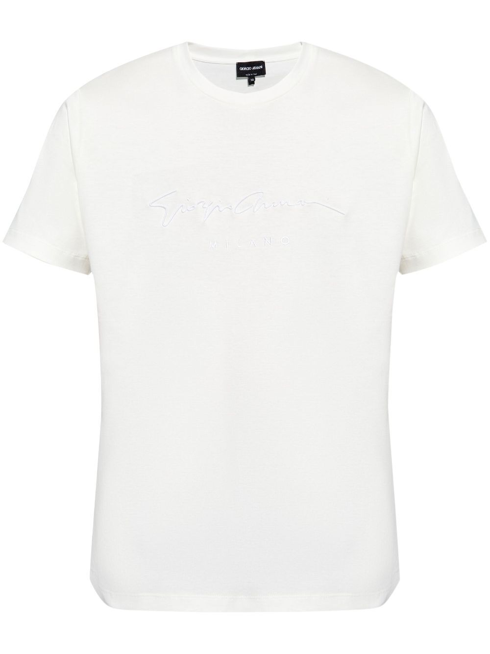 PURE COTTON INTERLOCK SIGNATURE LOGO T-SHIRT 6GSM90SJRQZU0006 (GIORGIO ARMANI / Tシャツ・カットソー ) | GIORGIO ARMANI (ジョルジオ アルマーニ)