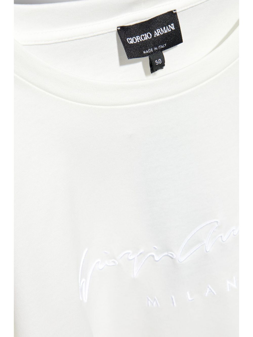 PURE COTTON INTERLOCK SIGNATURE LOGO T-SHIRT 6GSM90SJRQZU0006 (GIORGIO ARMANI / Tシャツ・カットソー ) | GIORGIO ARMANI (ジョルジオ アルマーニ)(1)