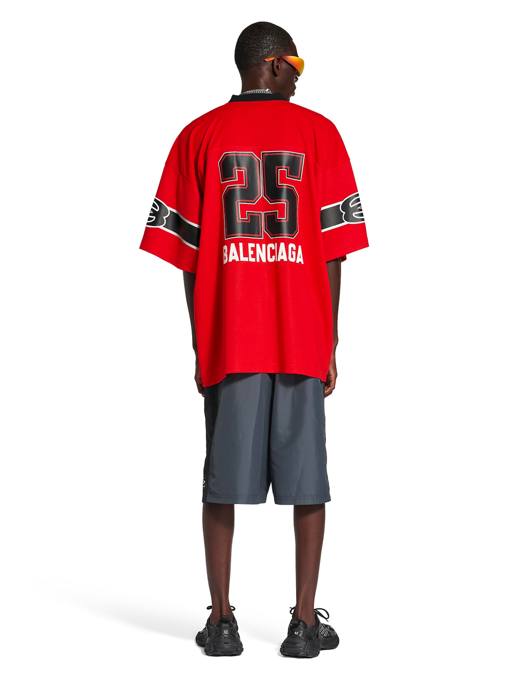 AMERICAN FOOTBALL T-SHIRT IN RED 839794TSVZ26400 (Balenciaga / Tシャツ・カットソー ) | Balenciaga (バレンシアガ)(3)
