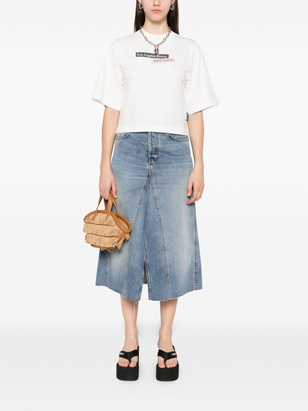 Palm Angels T-shirts and Polos White PWAA079F25JER0040384 (Palm Angels / Tシャツ・カットソー ) | Palm Angels (パームエンジェルス)(2)