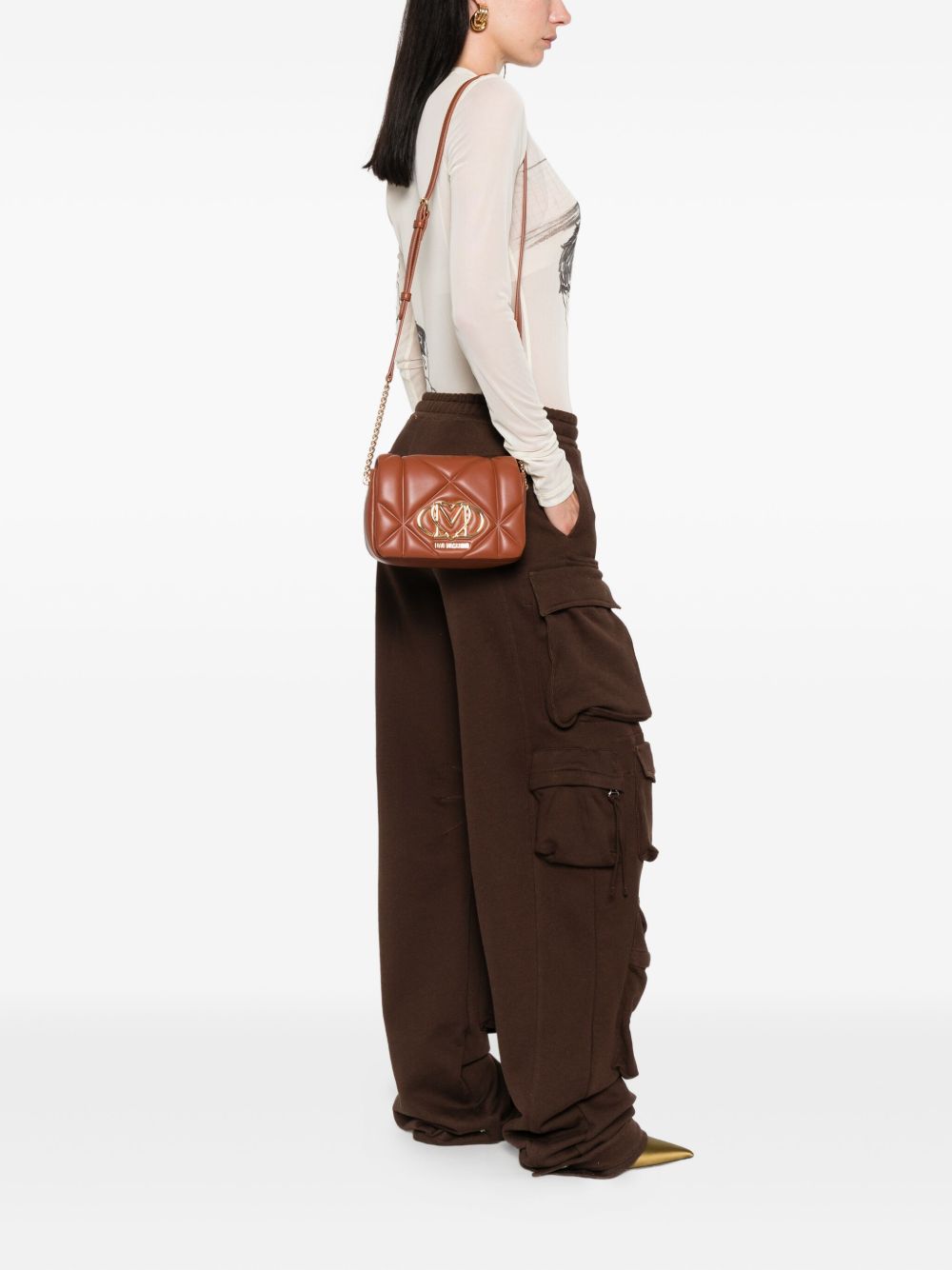 Love Moschino Bags.. Brown JC4084PP1NLC0312 (LOVE MOSCHINO / ハンドバッグ・ショルダーバッグ ) | LOVE MOSCHINO (ラブ モスキーノ)(1)