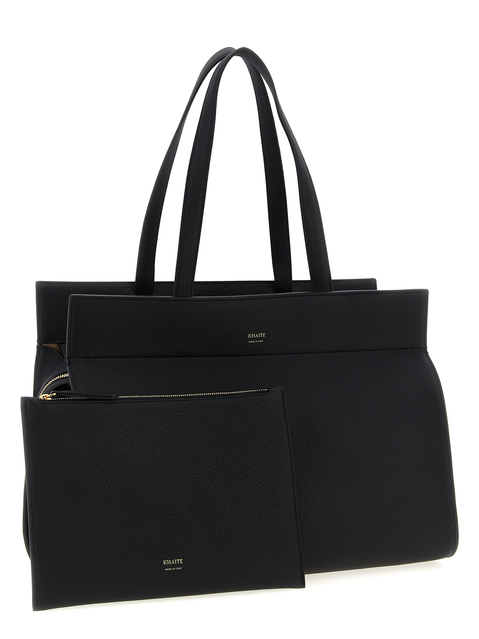 トートバッグ KHAITE 'Crosby' shoulder bag Crosby Bag in Black Pebbled Leather – KHAITE