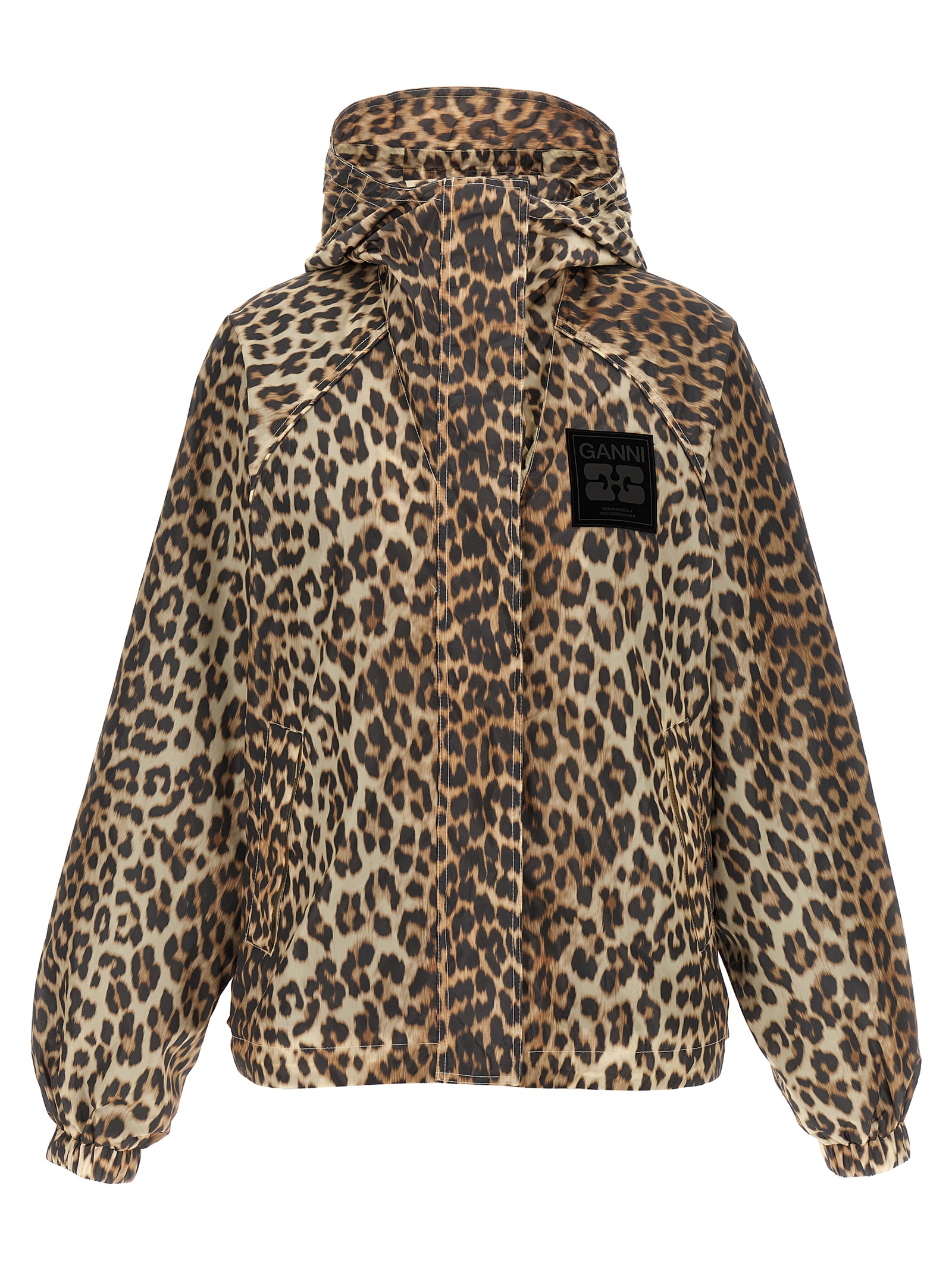 'Leopard Print Nylon' windbreaker W0738859 (GANNI / カジュアルジャケット ) | GANNI (ガニー)