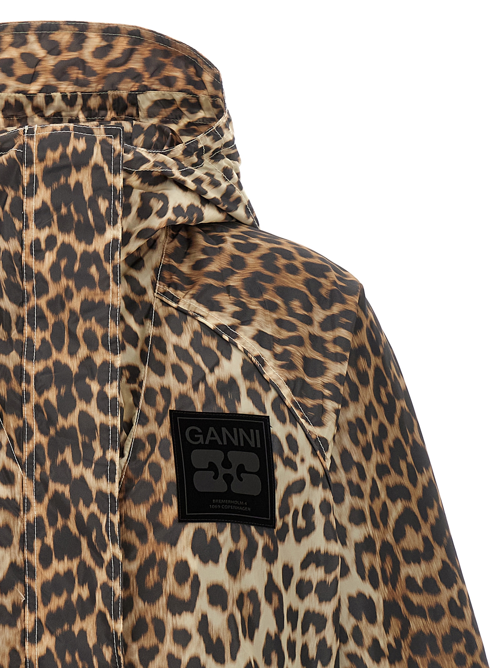 'Leopard Print Nylon' windbreaker W0738859 (GANNI / カジュアルジャケット ) | GANNI (ガニー)(2)