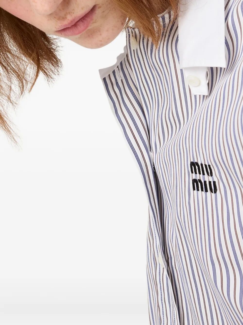 STRIPED POPLIN SHIRT MK1971SOOO174TF0963 (MIU MIU / シャツ・ブラウス ) | MIU MIU (ミュウミュウ)(1)