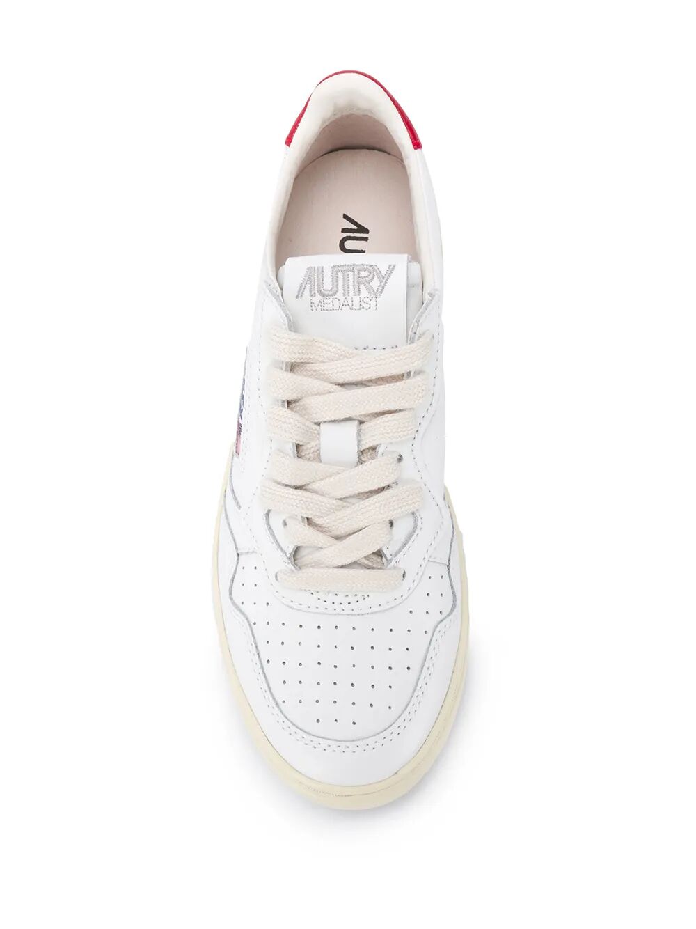 MEDALIST LOW SNEAKERS IN WHITE AND RED LEATHER AULWLL21WHITERED (AUTRY / スニーカー ) | AUTRY (オートリー)(3)