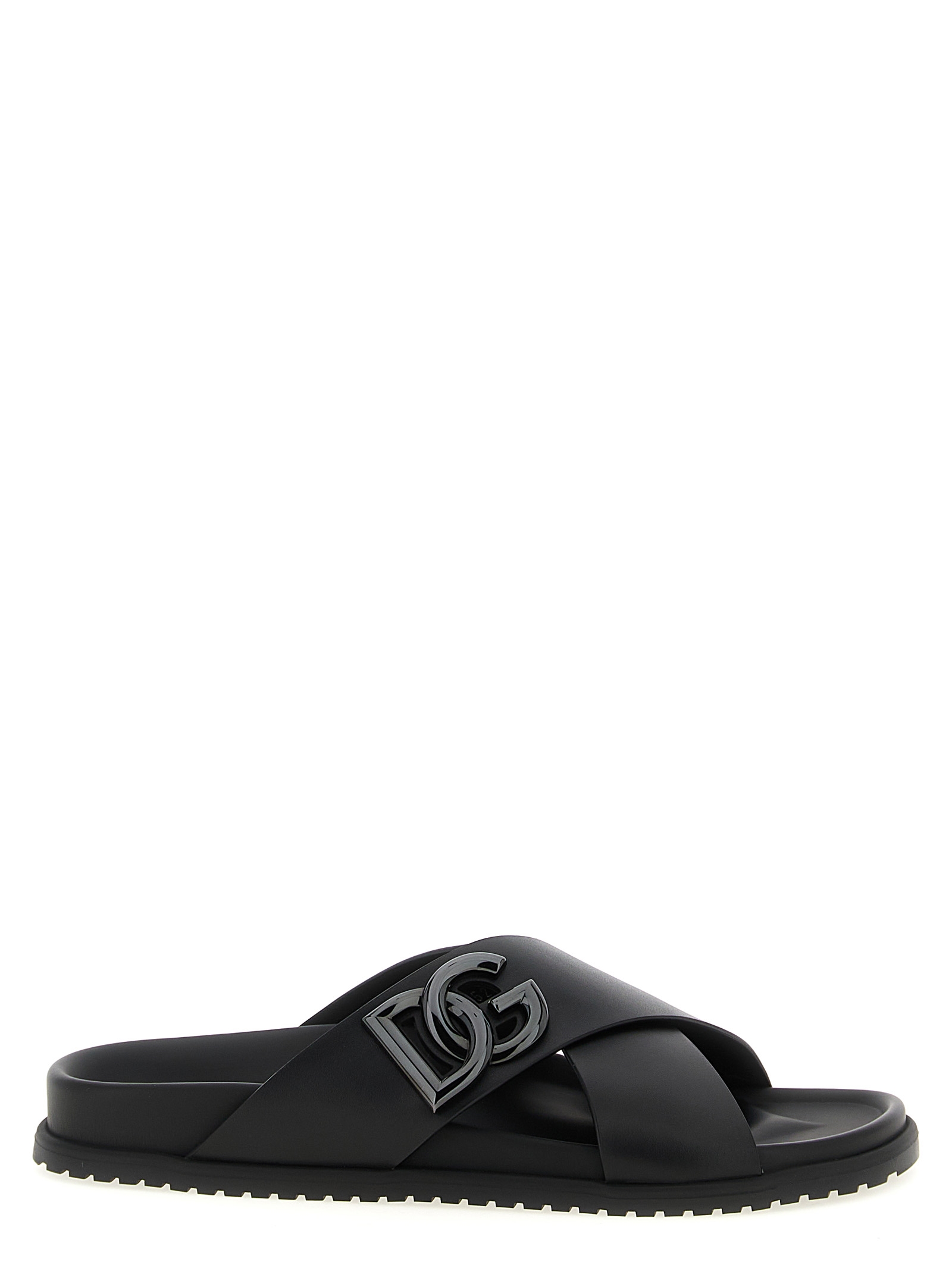 Leather slides A80525A9Q6780999 (Dolce & Gabbana / サンダル ) | Dolce & Gabbana (ドルチェガッバーナ)