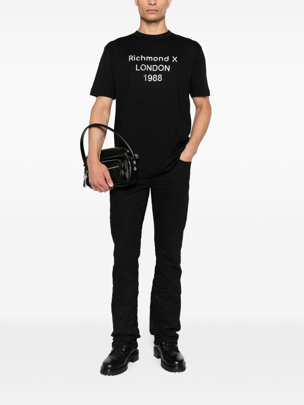 John Richmond T-shirts and Polos Black UMA25169TSKORDISBLK (JOHN RICHMOND / Tシャツ・カットソー ) | JOHN RICHMOND (ジョン リッチモンド)(1)