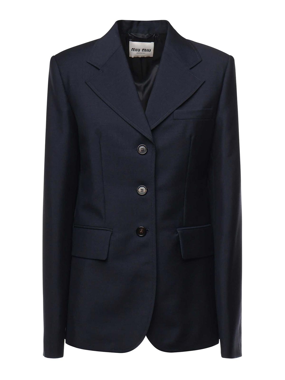 Single-Breasted Jacket In Kid Mohair MH199112I1F0124 (MIU MIU / ブレザー・ジャケット ) | MIU MIU (ミュウミュウ)