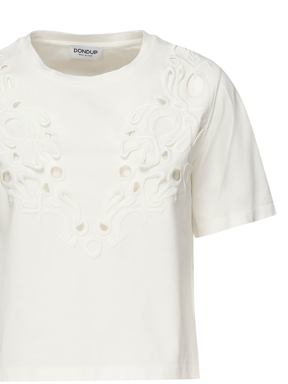 Cropped T-Shirt In Cotton Jersey DS032JF0352DXXXW000 (DONDUP / Tシャツ・カットソー ) | DONDUP (ドンダップ)(2)