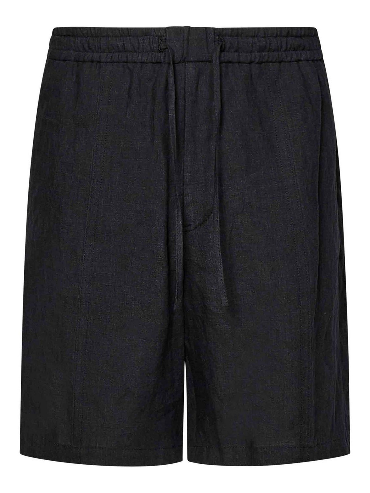 Black Linen Shorts 01PB4001448999 (EMPORIO ARMANI / ショートパンツ ) | EMPORIO ARMANI (エンポリオ アルマーニ)