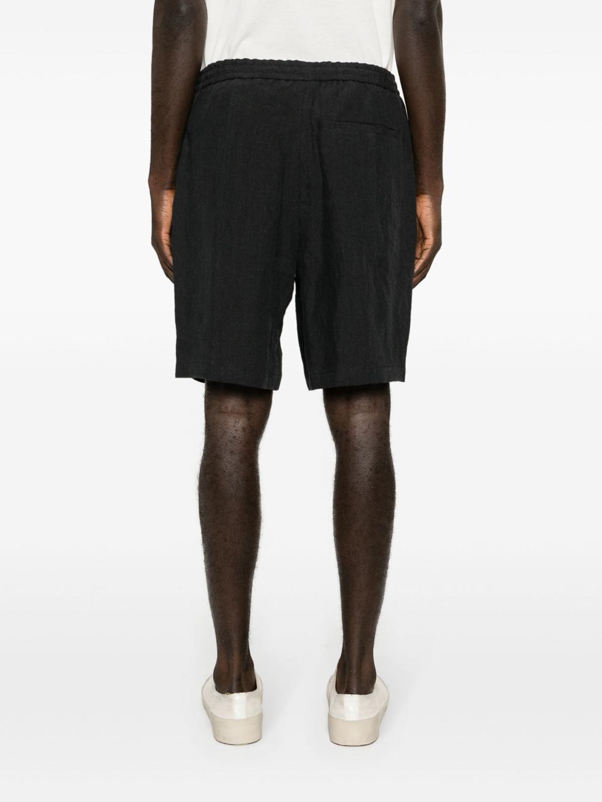 Black Linen Shorts 01PB4001448999 (EMPORIO ARMANI / ショートパンツ ) | EMPORIO ARMANI (エンポリオ アルマーニ)(1)