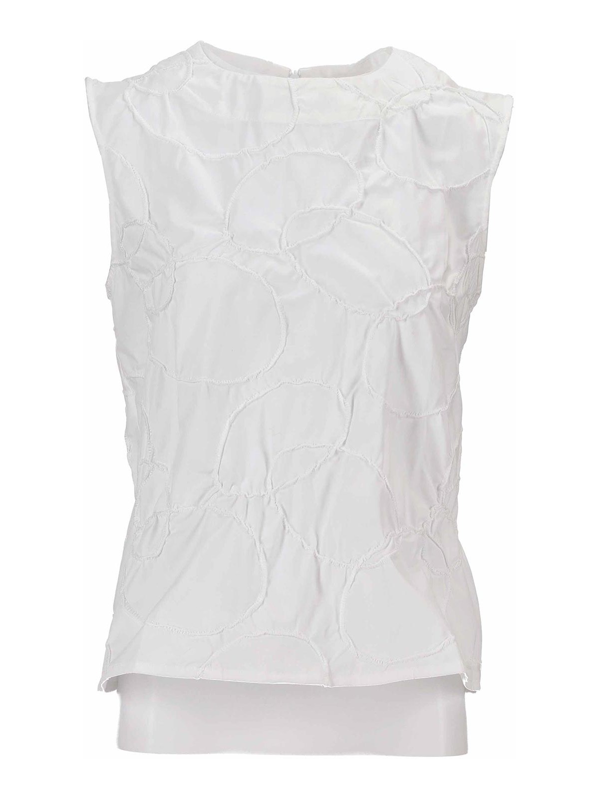 Carta Tank - Elastic Ring Embroidered Poplin NP07T003ERPOBIANCO (NICCOLÒ PASQUALETTI / タンクトップ・キャミソール ) | NICCOLÒ PASQUALETTI (ニコロ パスクアレッティ)