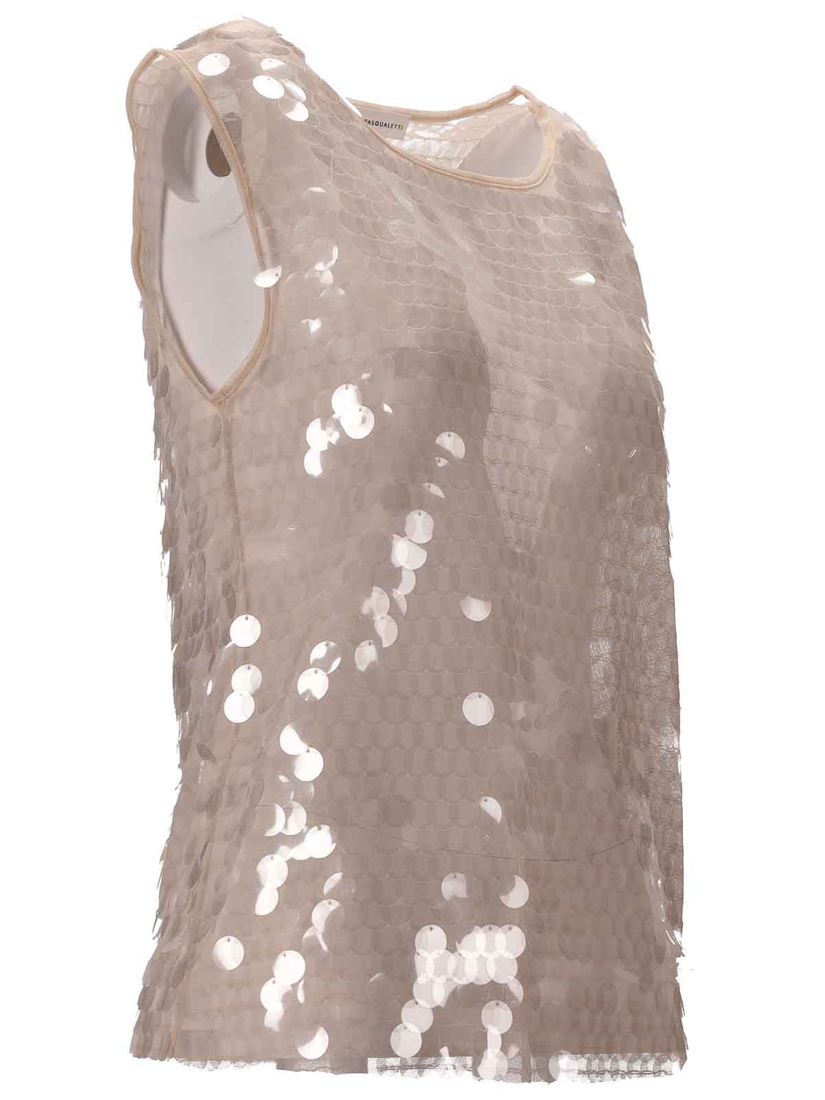 Carta Tank - Paillettes NP07T003PAILNUDE (NICCOLÒ PASQUALETTI / タンクトップ・キャミソール ) | NICCOLÒ PASQUALETTI (ニコロ パスクアレッティ)(1)